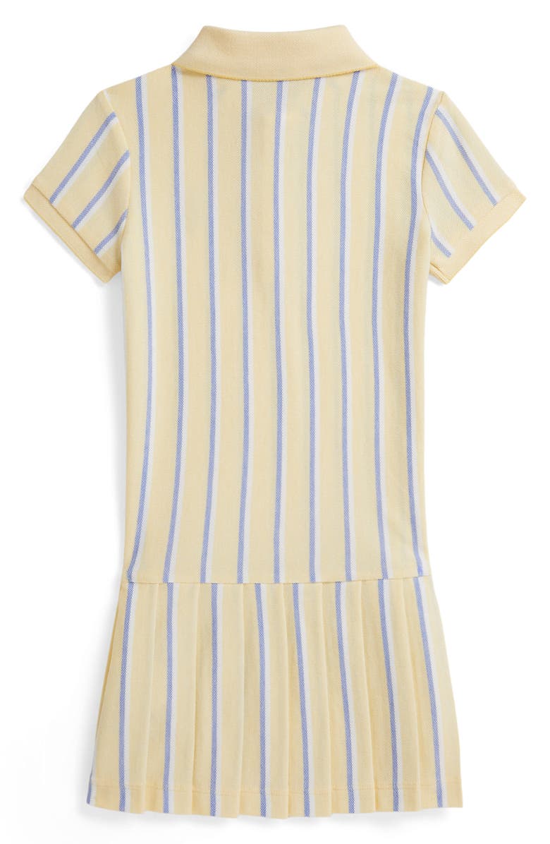 Polo Ralph Lauren Kids' Stripe Cotton Piqué Polo Dress, Alternate, color, T-Bird Yellow Multi