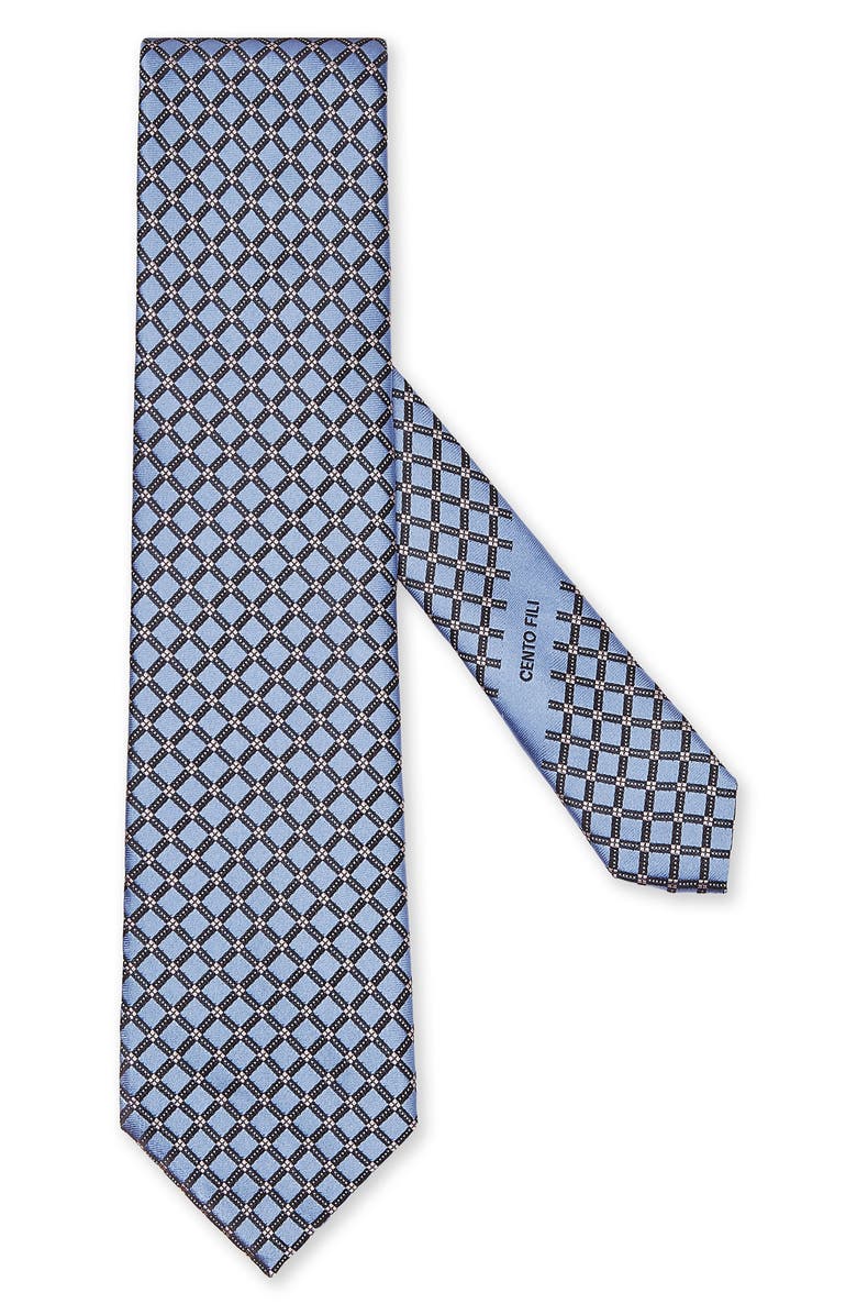 ZEGNA TIES Light Blue Cento Fili Silk Tie, Main, color, 
