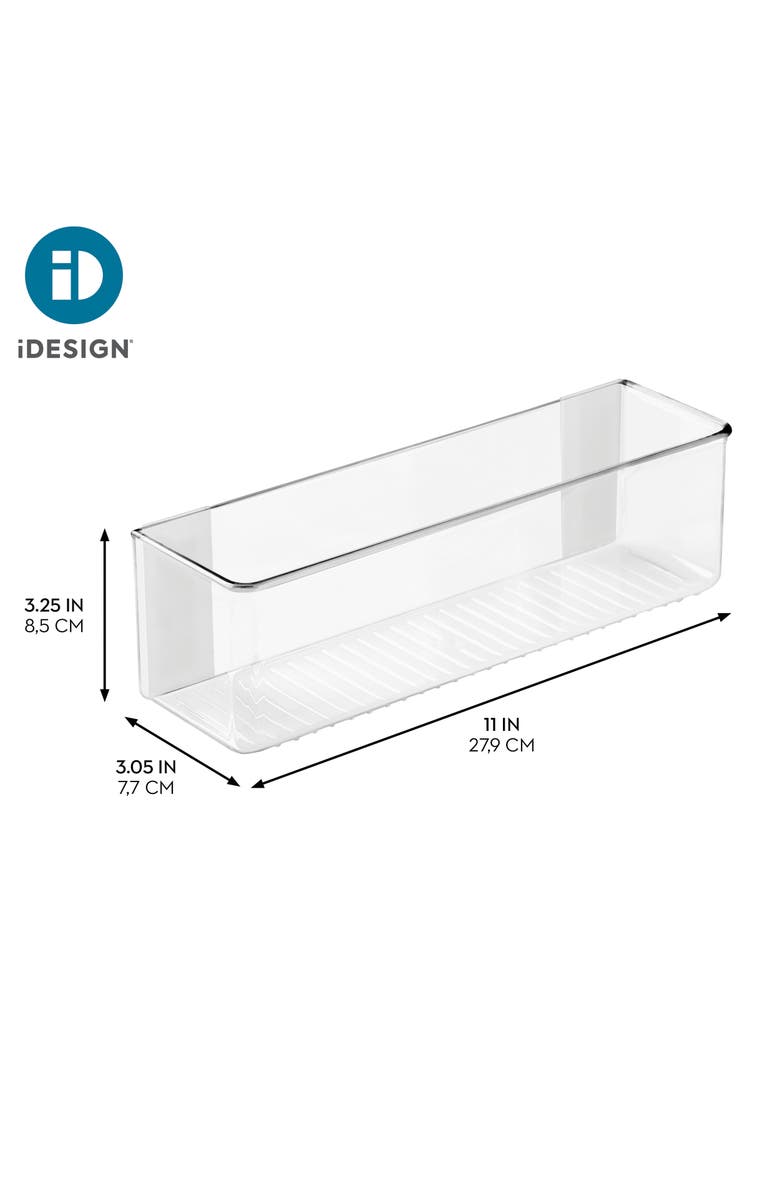 iDesign Adhesive Organizer Bin for Kitchen - Set of 4 - Clear, Alternate, color, Clear