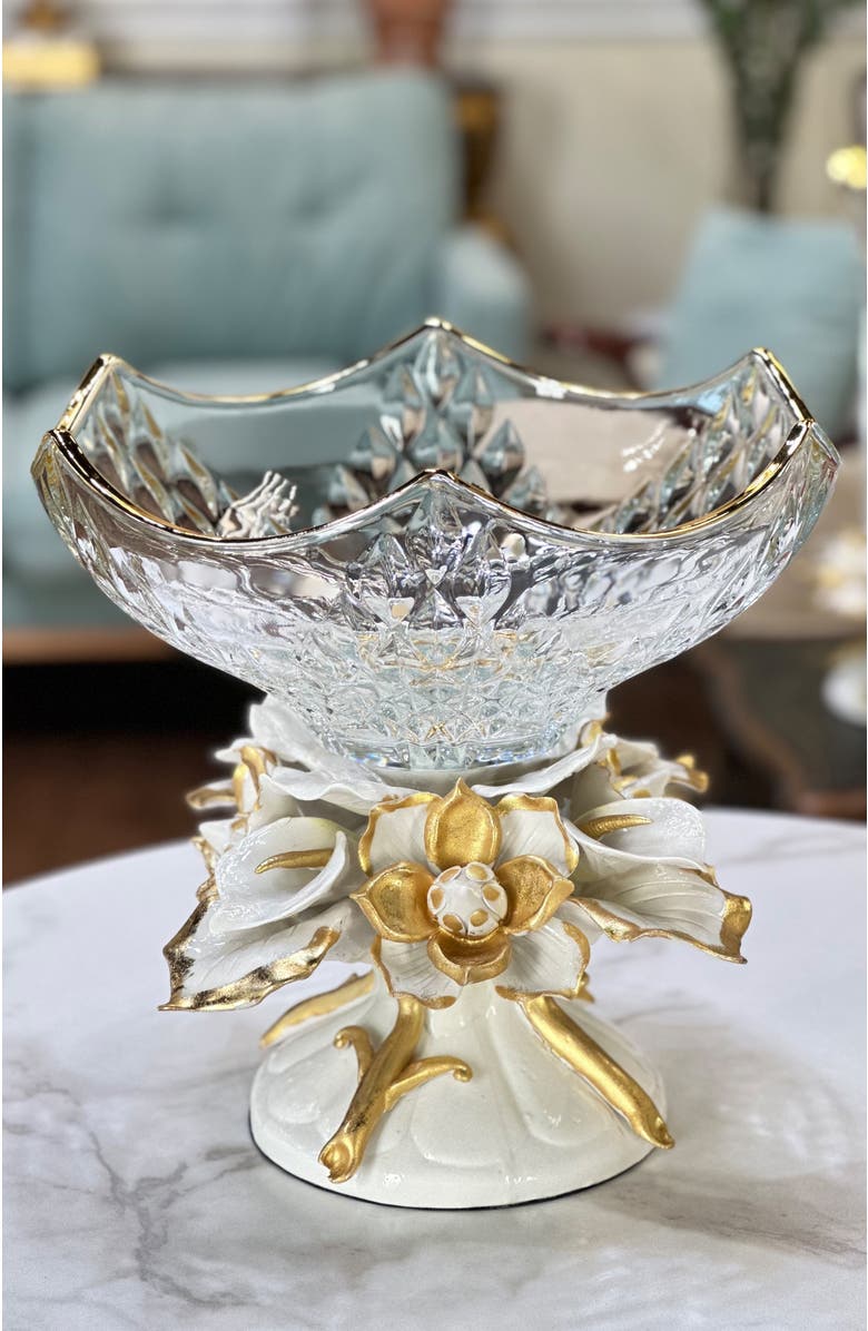 Mark Roberts Scalloped Calla Lilly Bowl, Alternate, color, White