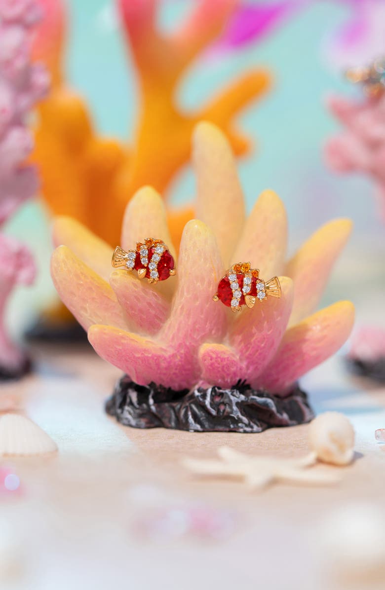 Girls Crew x Disney<sup
®</sup
 Pixar Finding Nemo Stud Earrings, Alternate, color, Gold