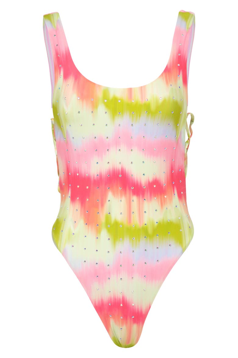 Lime Ombré Mika One-Piece Swimsuit, Alternate, color, LIGHT PASTEL GREEN
