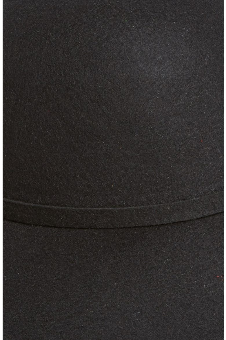 Wool Felt Floppy Hat, Alternate, color, BLACK
