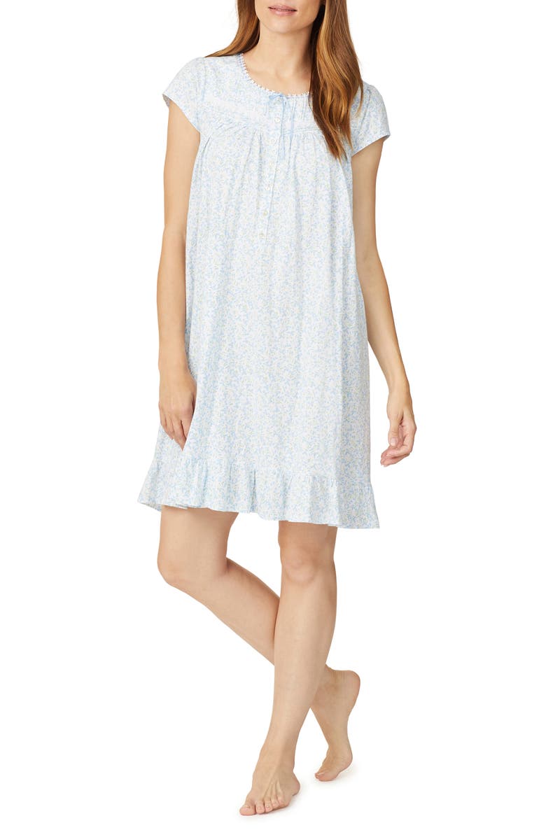 Eileen West Short Cotton Jersey Nightgown, Main, color,