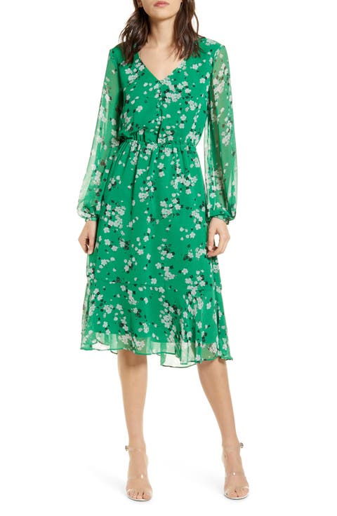 Rosalia Floral Print Long Sleeve Dress