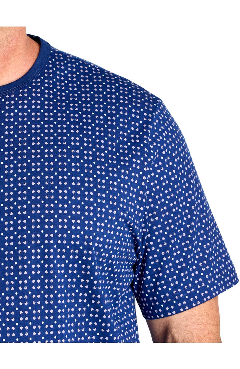 Harbor Bay by DXL Big & Tall Moisture-Wicking Petal Printed T-Shirt, Alternate, color, Blue Depths