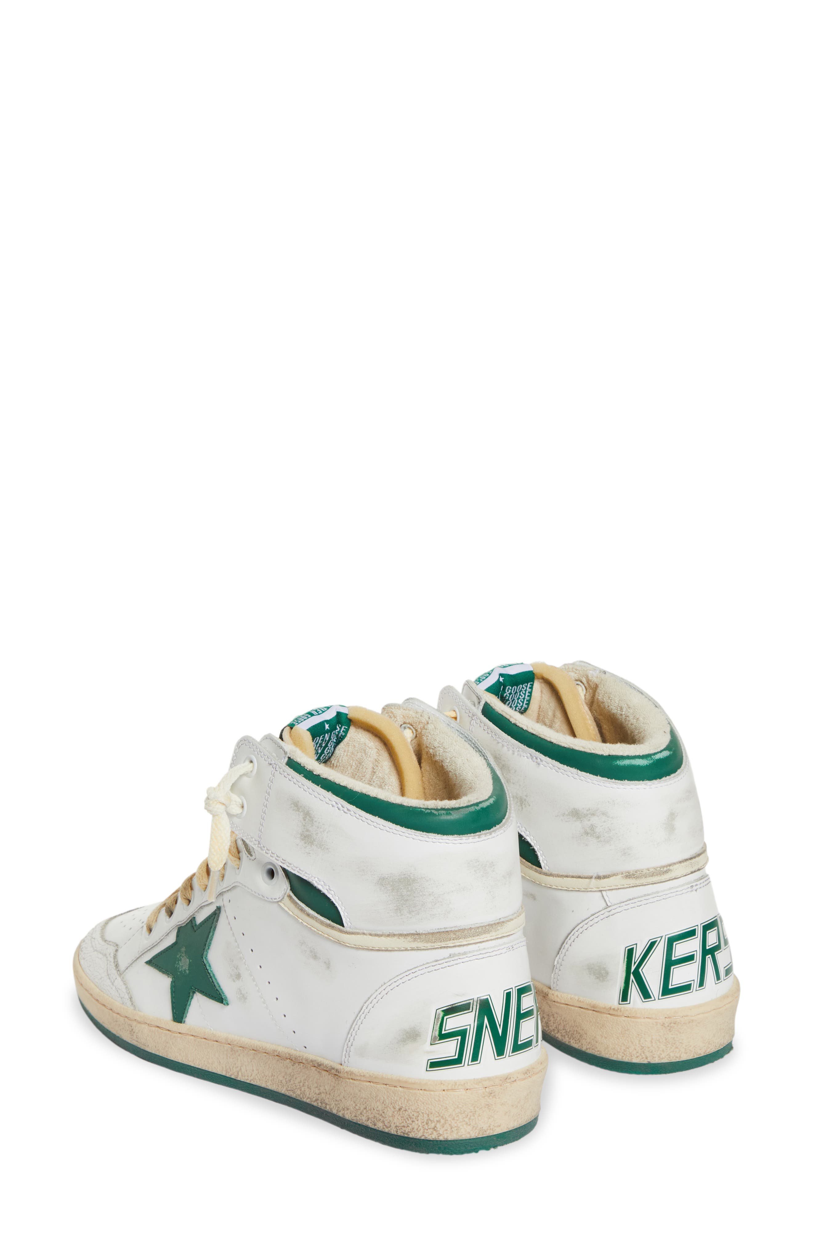 Golden Goose Sky-Star High Top Sneaker, Alternate, color, White/ Green