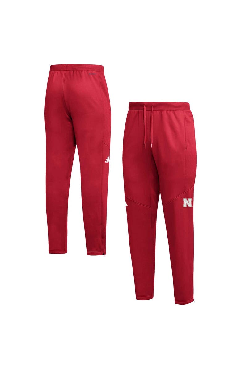 adidas Men's adidas Scarlet Nebraska Huskers 2023 Travel AEROREADY Tapered Pants, Main, color, Scarlet