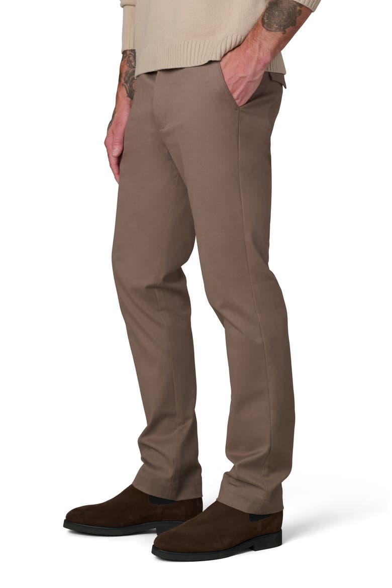Skinny Fit Flat Front Cotton Twill Chinos, Alternate, color, FALCON