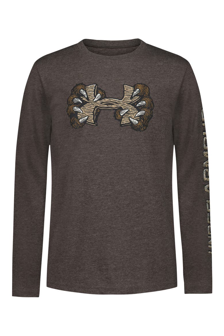 Kids' Bear Claw Long Sleeve Graphic T-Shirt, Main, color, PEPPERCORN