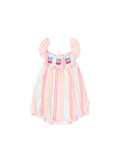 Vintage Rainbow Stripe Bubble Romper (Baby)
