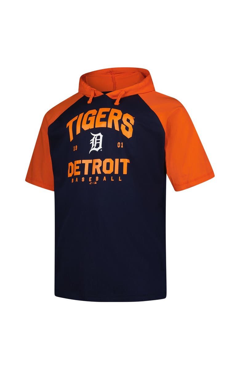 PROFILE Men's Profile Navy Detroit Tigers Big & Tall Short Sleeve Pullover Hoodie, Alternate, color,