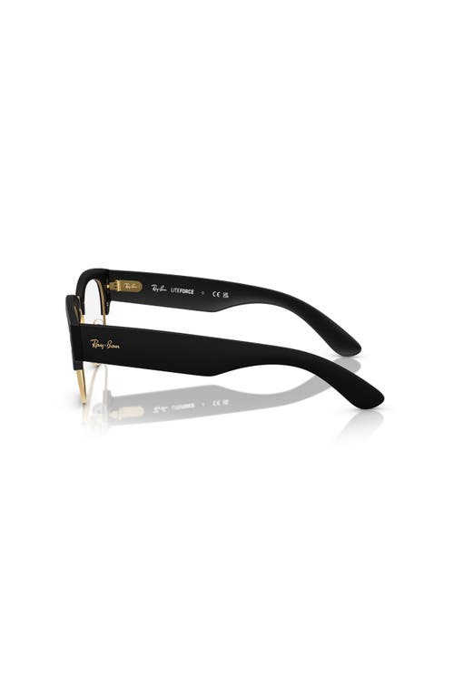 Ray Ban Ray-ban 52mm Square Optical Glasses In Black
