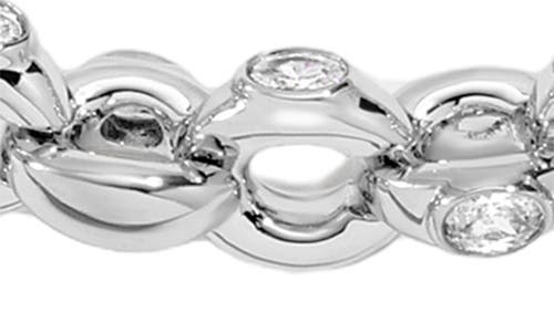 Lili Claspe Helena Crystal Link Necklace In Silver
