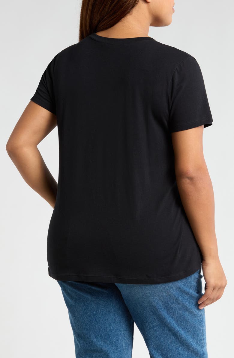 Caslon<sup>®</sup> V-Neck Cotton Blend T-Shirt, Alternate, color, 