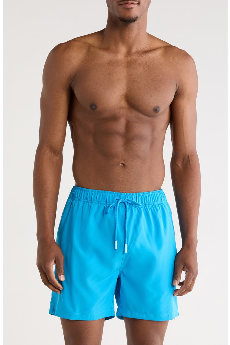 Performance Volley Swim Shorts, Main, color, BRIGHT BLUE