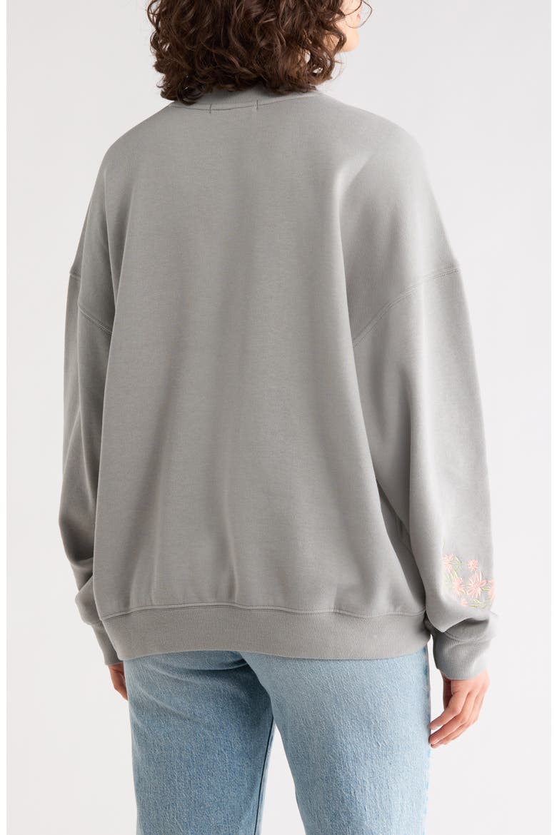 86 Floral Graphic Sweatshirt, Alternate, color, GREY