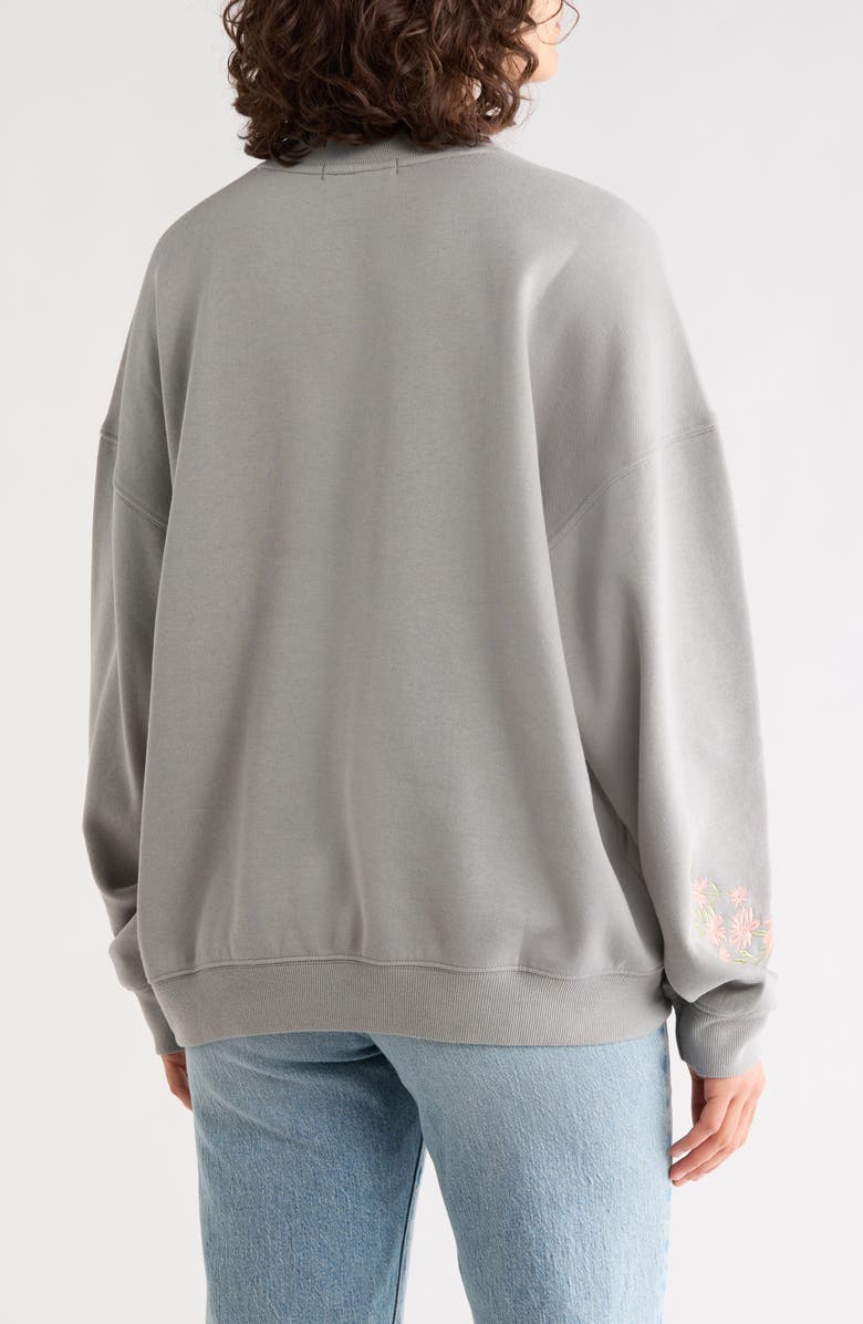 Vinyl Icons 86 Floral Graphic Sweatshirt, Alternate, color, Grey