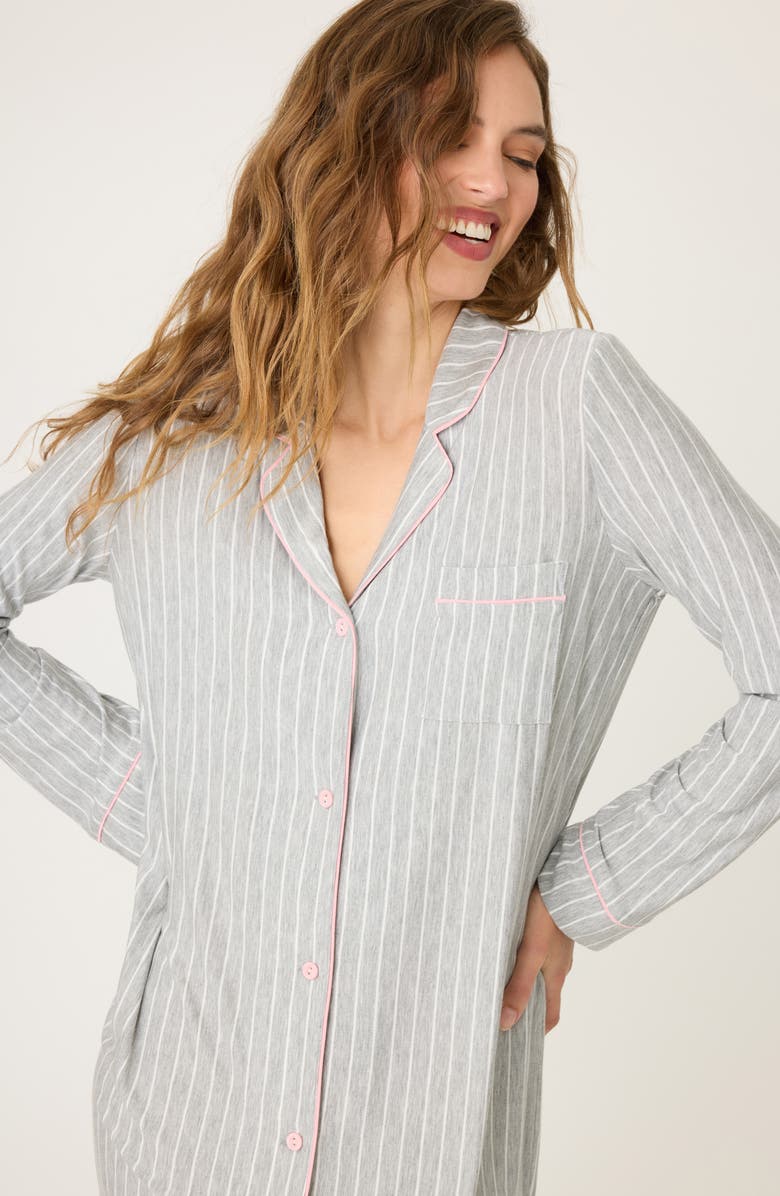 PJ Salvage Lazy Days Nightshirt, Alternate, color, Heather Grey