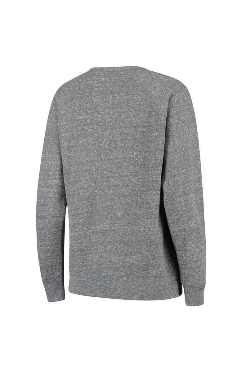 PRESSBOX Women's Pressbox Heathered Gray Georgia Bulldogs Edith Vintage Knobi Pullover Sweatshirt, Alternate, color, 