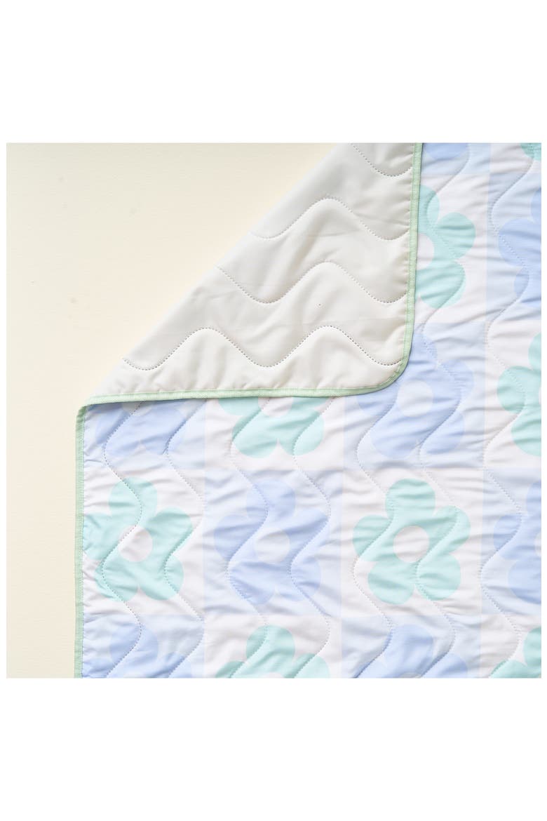 On-the-Go Quilted Blanket, Alternate, color, FLOWER CHECK BLUE