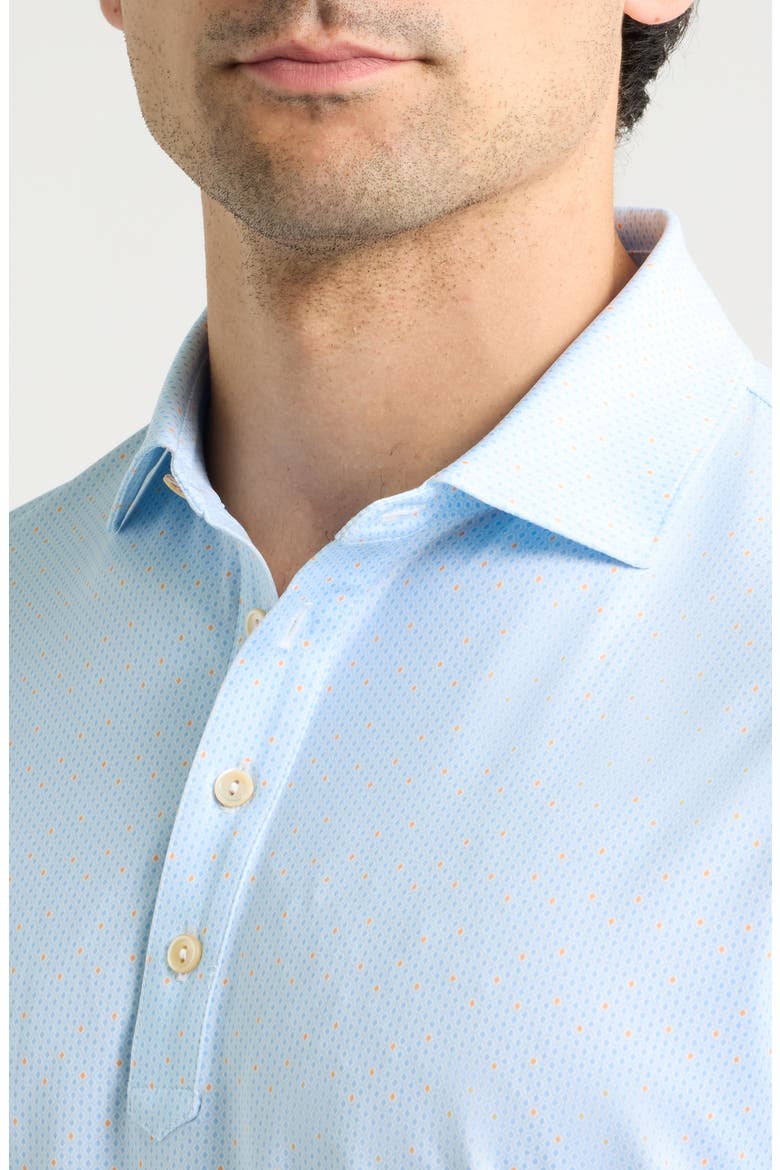 Bartlett Microprint Summer Comfort Performance Jersey Polo, Alternate, color, BLUE