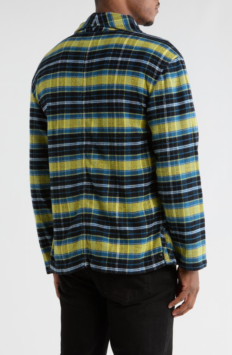Imperfects Plaid Flannel Shawl Collar Button-Up Shirt, Alternate, color, Imperfect Glitch