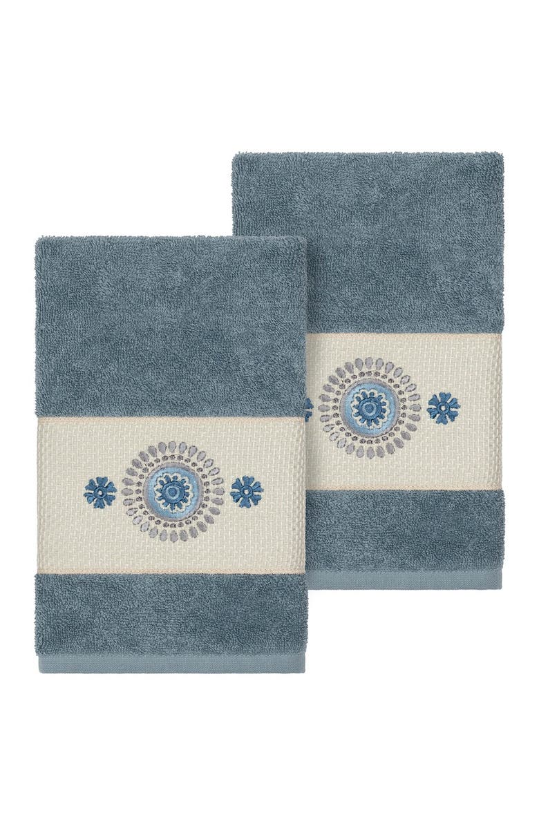 Isabell Embellished Hand Towel - Set of 2 - Teal