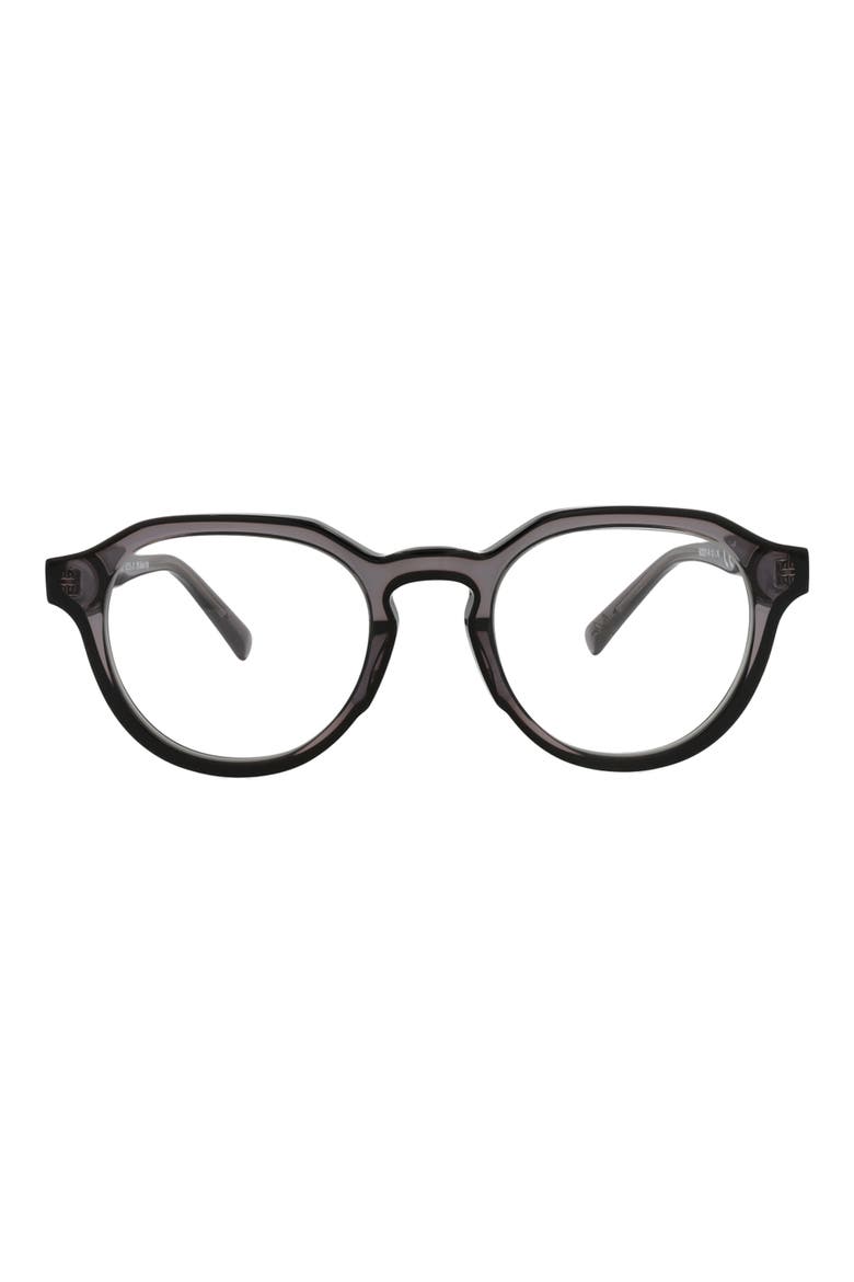 Core 49mm Round Optical Glasses, Main, color, GREY GREY TRANSPARENT