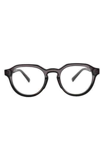 Maui Jim Core 49mm Round Optical Glasses In Grey Grey Transparent