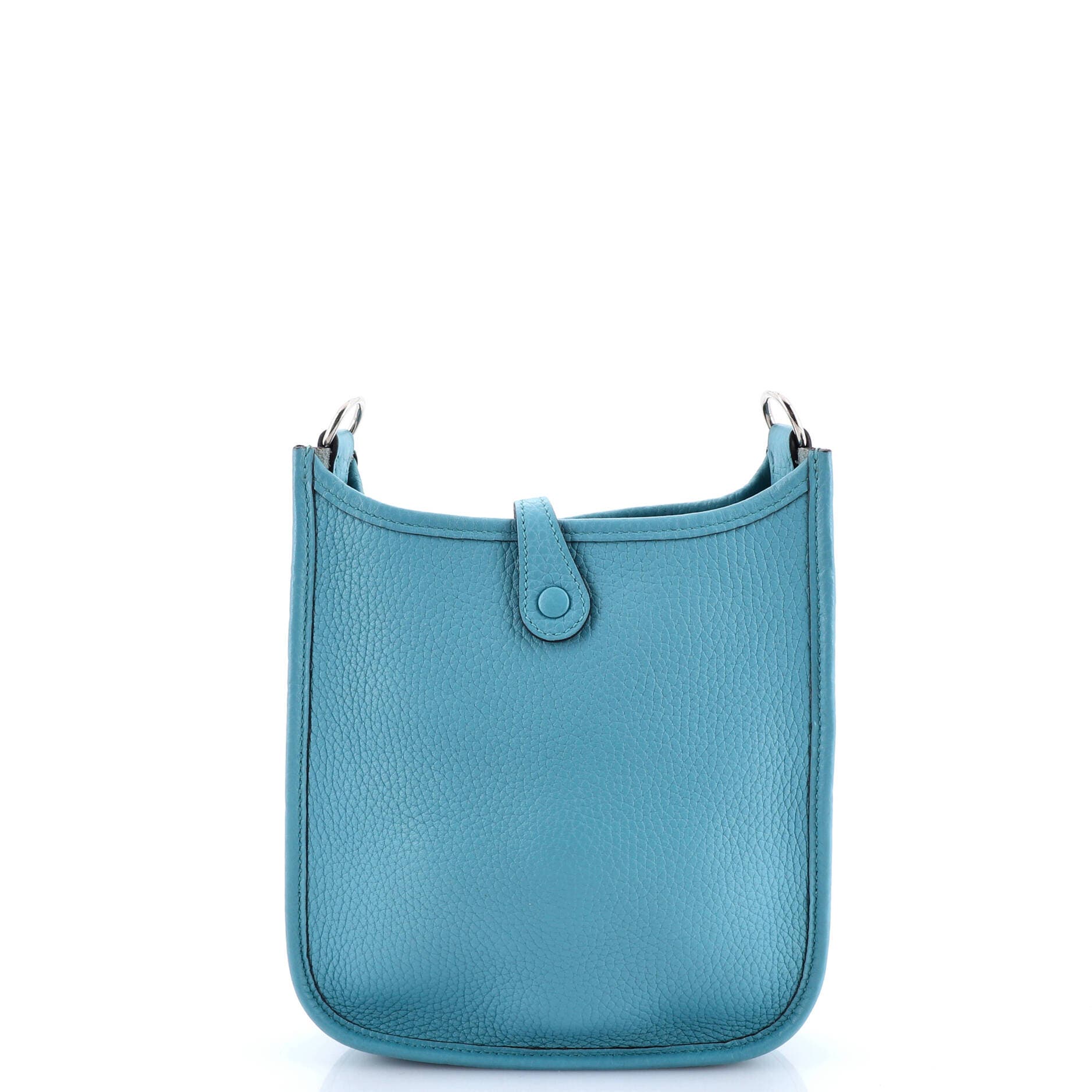 Pre-Owned Hermes Evelyne Bag Gen III Clemence TPM, Alternate, color, Bleu Saint-Cyr