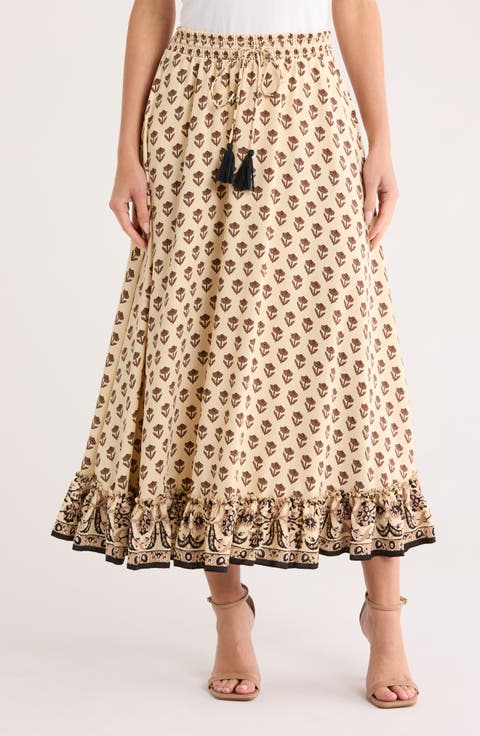 Print Maxi Skirt