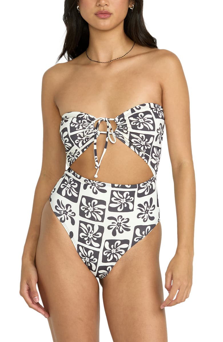 Billabong Ur a Legend Andrew Strapless Cutout One-Piece Swimsuit, Main, color,