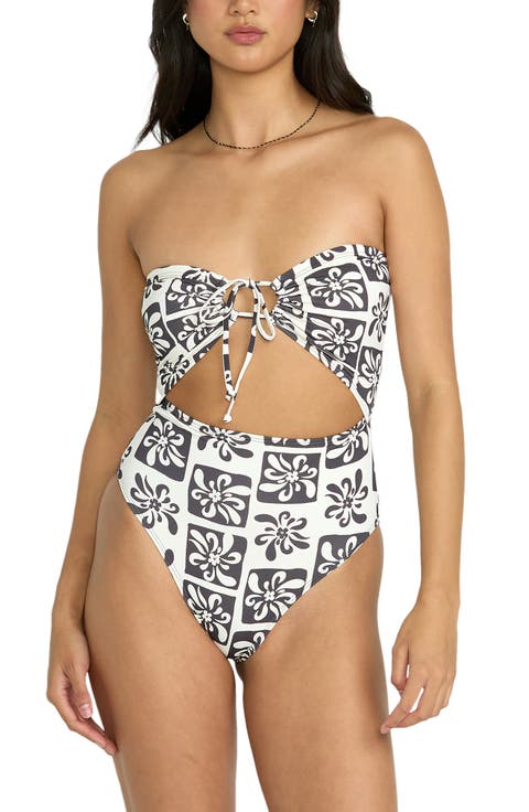 Ur a Legend Andrew Strapless Cutout One-Piece Swimsuit