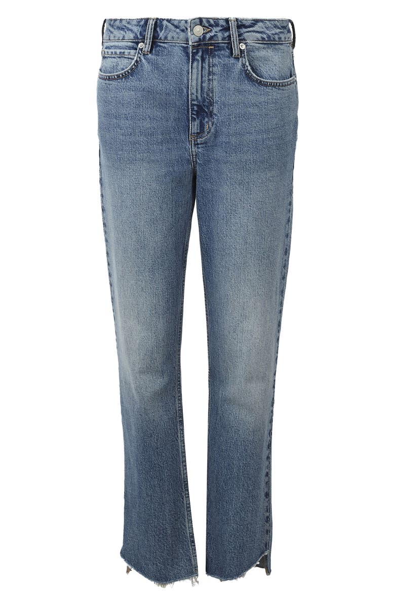 AllSaints Barely Crop Step Hem High Waist Jeans, Alternate, color, 