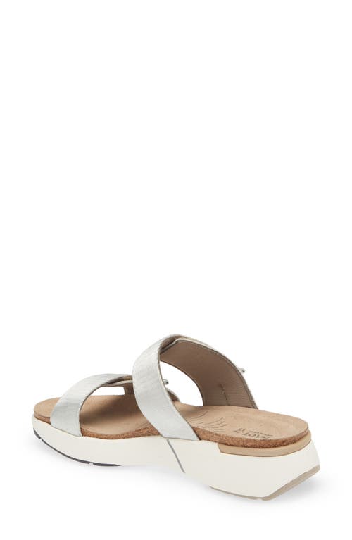 Naot Calliope Slide Sandal In Ivory/silver
