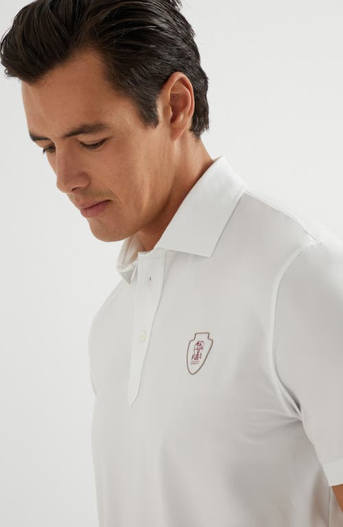 Brunello Cucinelli Techno Jersey Polo Shirt In White