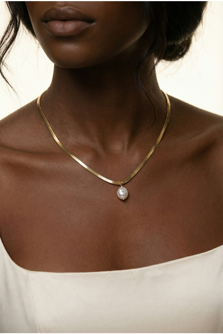 Juliet Snake Chain Necklace & Layla Crystal Hoop Earring Gift Set, Alternate, color, Metallic Gold