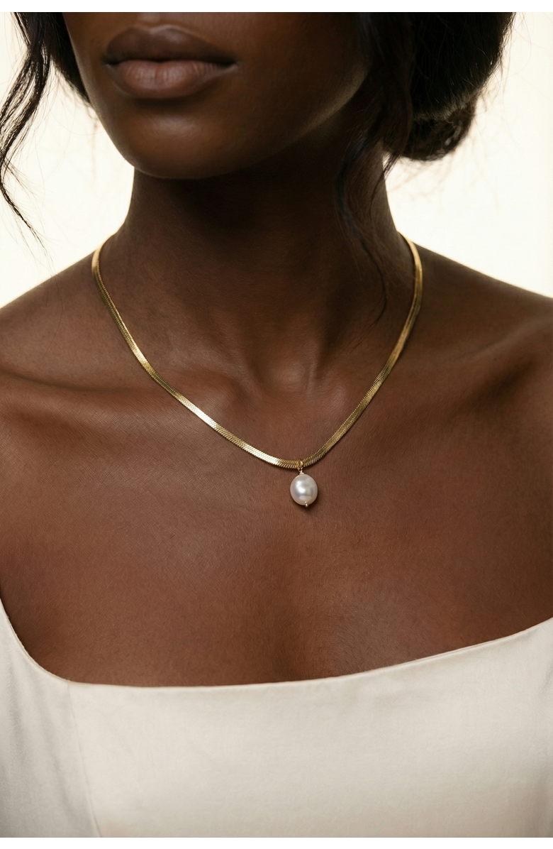 Joey Baby Juliet Snake Chain Necklace & Layla Crystal Hoop Earring Gift Set, Alternate, color, Metallic Gold