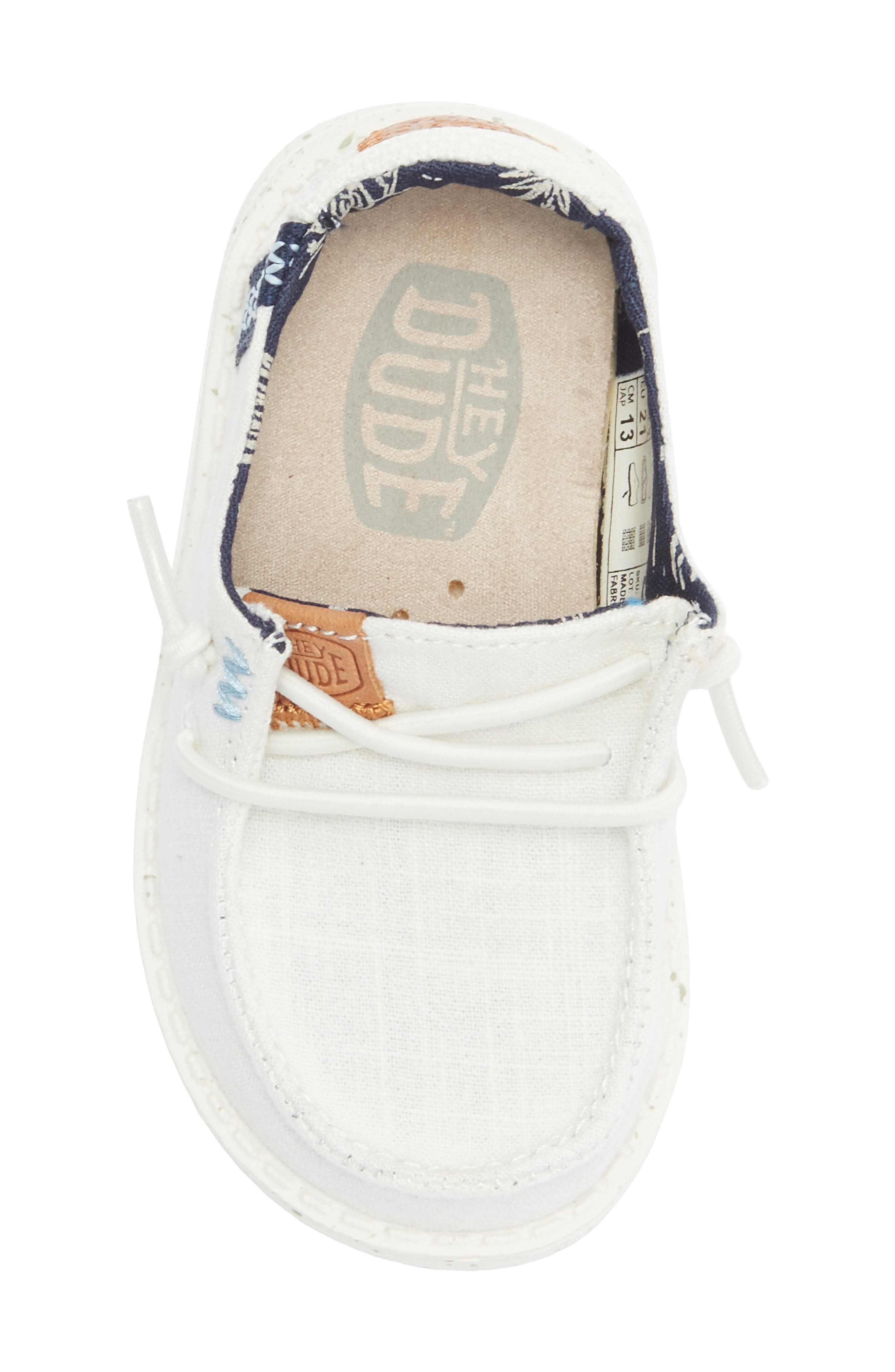 Hey Dude Kids' Wendy Washed Canvas Sneaker, Alternate, color, White