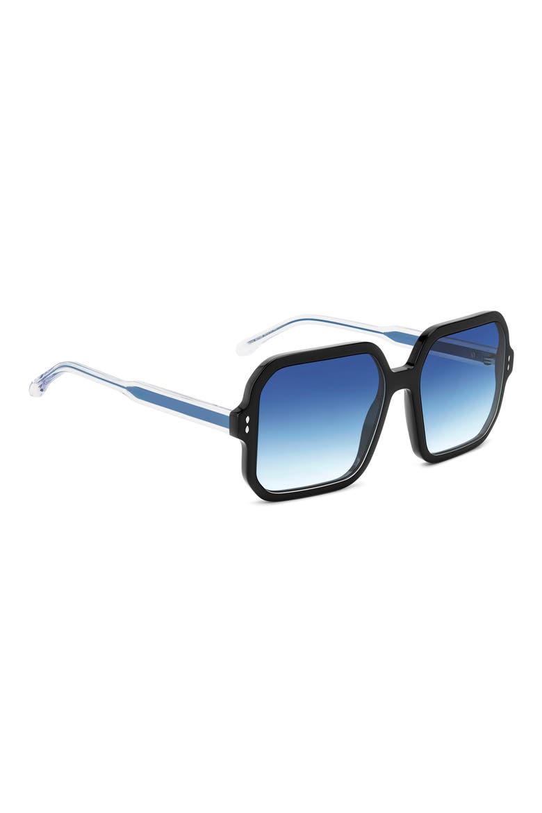57mm Butterfly Sunglasses, Alternate, color, BLACK