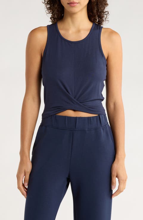 Twist Front Crop Tank Top