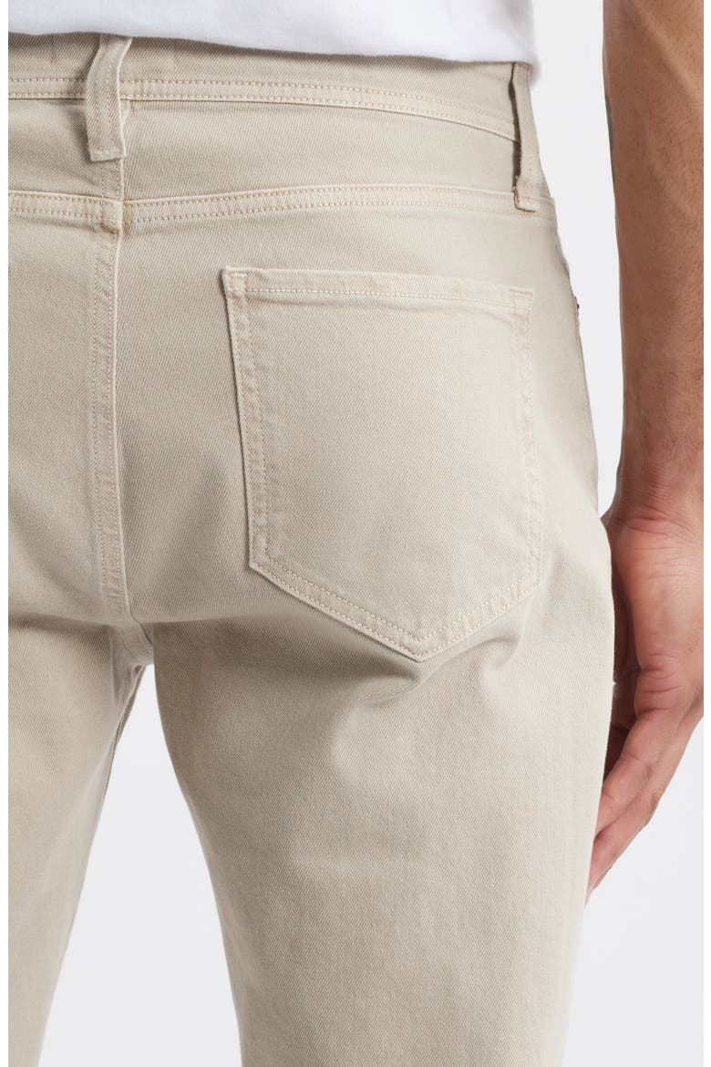 Slim Straight Leg Jeans, Alternate, color, TAN OXFORD