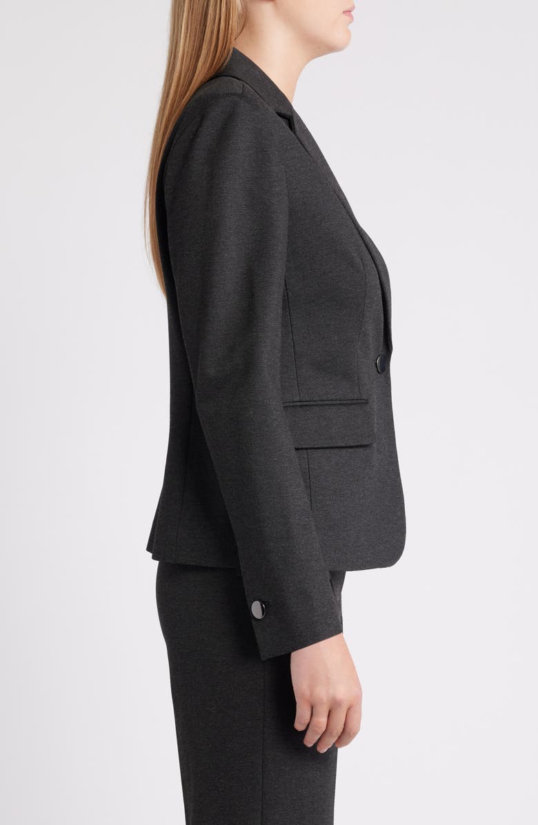 Anne Klein Compression Knit One-Button Blazer, Alternate, color,
