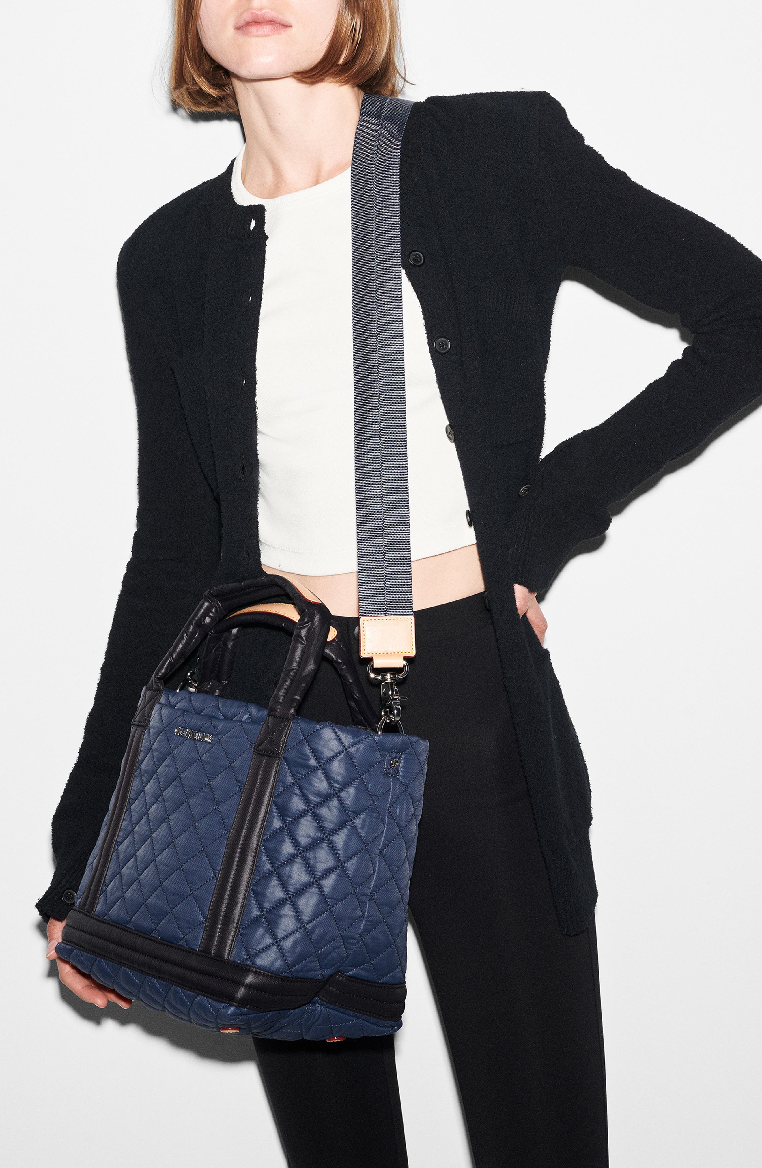 MZ Wallace Small Quilted Nylon Empire Tote, Alternate, color, 