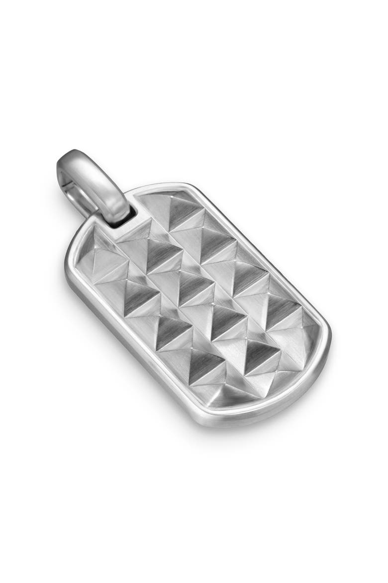Pyramid Tag in Sterling Silver, 35mm, Alternate, color, STERLING SILVER