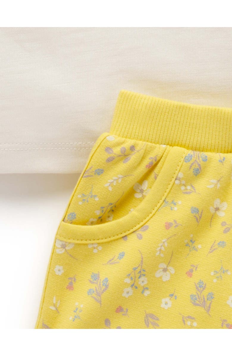 Purebaby Sunshine Tee & Short Set, Alternate, color, Sunshine Floral