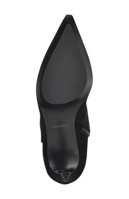 Guess Womens Palisa Tall Kitten Heel Dress Boots Regular Wide Calf In Black