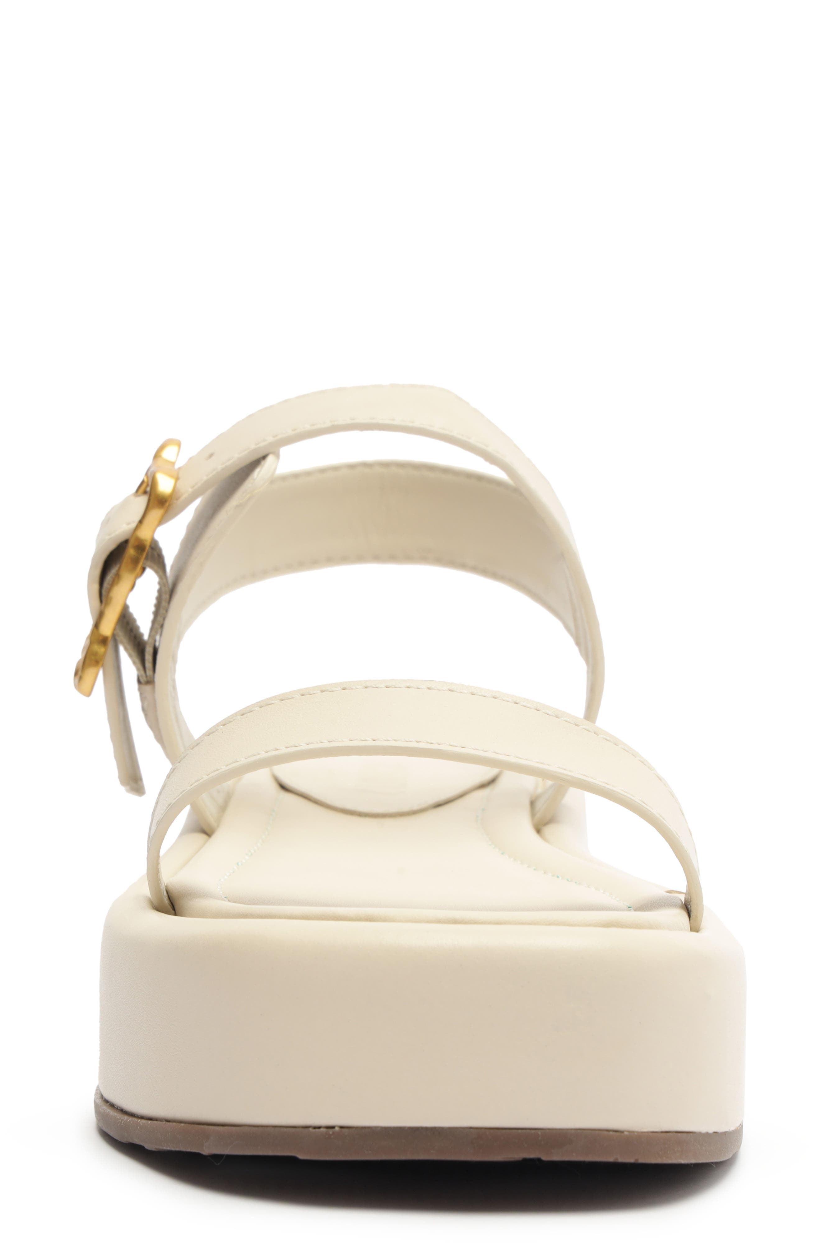 Wavy Ankle Strap Platform Sandal, Alternate, color, PEARL