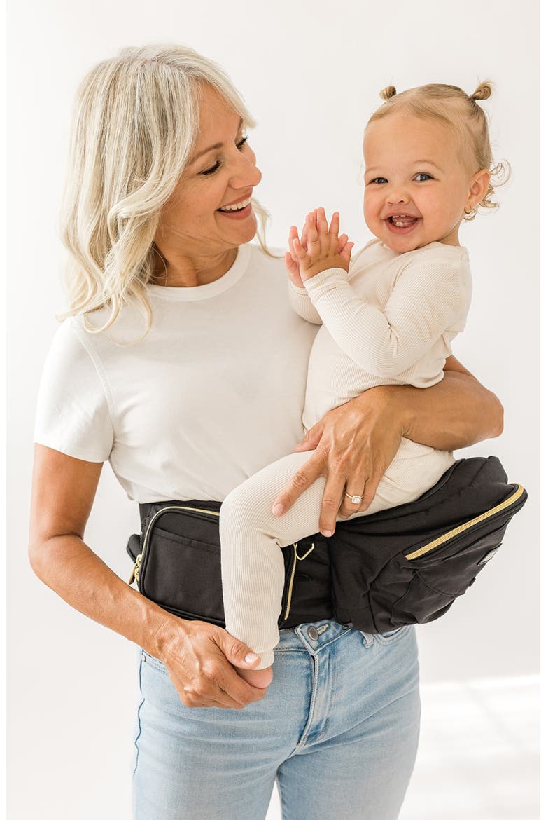 Hip Seat Carrier + Crossbody Strap Set, Alternate, color, BLACK AND GOLD/ ATLAS
